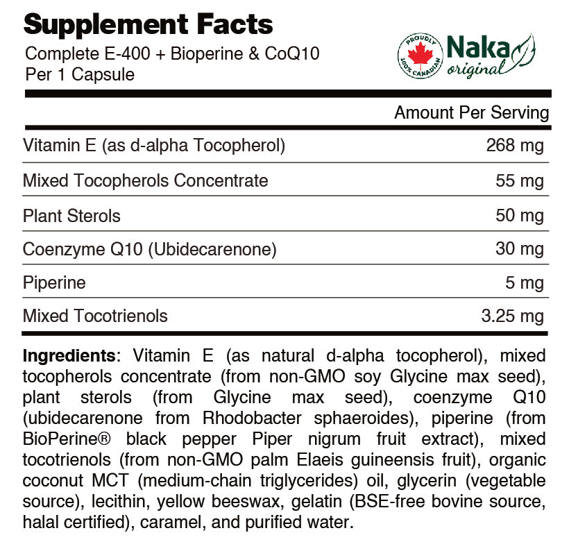 Complete E-400 + Bioperine & CoQ10