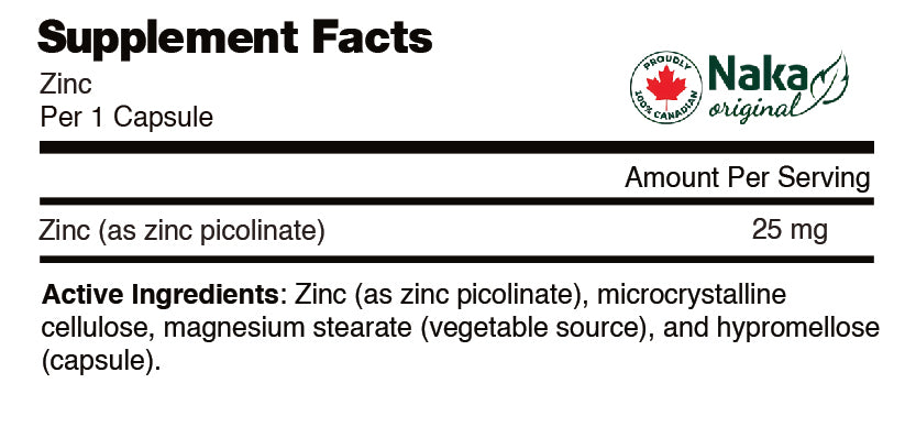 Plat Zinc Picolinate (Extra strength Zinc 25mg)